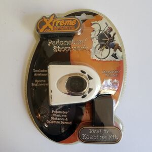 Xtreme Sports Pedometer Stopwatch With Strap New Sealed White Ideal For Jogging